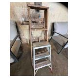 2 LADDERS, 1-WERNER 1-WOOD