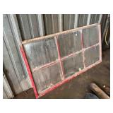 WINDOW WITH METAL FRAME, 58"X32"