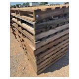 10- WOOD PALLETS, 52"X42"