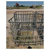 2- TOTE METAL CAGE, 48"X40"X41" TALL