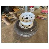 2 TIRES, 1 WHEEL, MICHELIN GR 78 15 5 HOLE