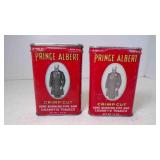 2 Vintage Prince Albert Crimp Cut EMPTY Tobacco