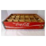 Vintage 1970 Coca-Cola 24-Slot Wood Delivery Crate