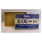 Vintage J.N. Collins Co. Dairy Caramels Empty Box