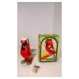 Vintage Wind Up Parrot w/Jumping Action - NEW Old