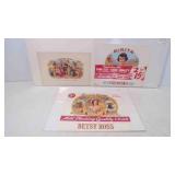 3 Vintage Original Cigar Box Labels - Betsy Ross