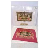 2 Vintage Original Cigar Box Labels - Bank Note