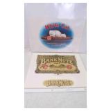 2 Vintage Original Cigar Box Labels - Bank Note