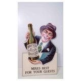 Vintage Marquette Club Ginger Ale Die Cut Easel
