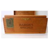 Vintage "Baron Bros" Handmade Cigar Display Box