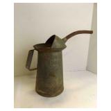 Vintage 4-Quart Oil Can - Galvanized Metal