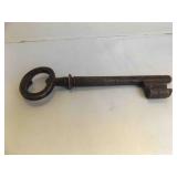 Large Antique Iron Skeleton Key - Decorative Bow