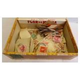 Vintage Flor de Melba Cigar Box Includes Stamps