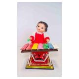 1970s Clockwork Tin Litho Toy Little Performer
