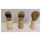 3 Vintage Boar Hair Wet Shaving Brushes
