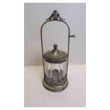 Antique Victorian Silver Plate Glass Pickle Castor