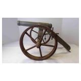 Antique Cast Iron Model Cannon Carriage & Chassis