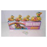 Vintage Duck Family Wind Up Tin Toy - NEW Old