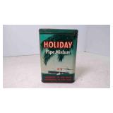 Vintage Holiday Pipe Mixture Pocket Tobacco Tin