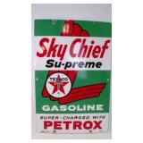 Vintage 12"X18" Texaco Sky Chief Supreme Porcelain