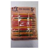 Vintage Pack Of 12 Lee Pen Holders - Multicolor