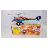 Vintage Tin Toy Helicopter Friction Toy NEW Old