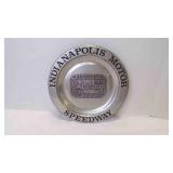 Vintage Pewter 10" 500 Mile Race Souvenir Plate