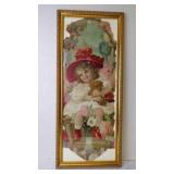 Vintage Framed Victorian 1907 Calendar Art Print