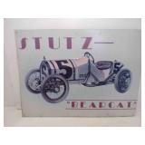 Vintage 1993 Tin Sign  1915 Stutz Bearcat Race Car
