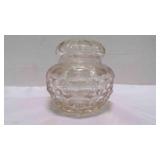 Vintage (EAPG) Florette Etched Biscuit Storage Jar