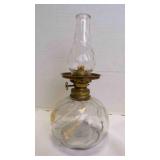 Vintage Clear Glass 7" Miniature Oil Lamp