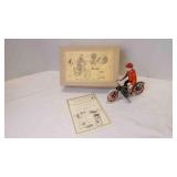 Vintage DBS Rolli 230 Cyclist Tinplate Wind-Up Toy