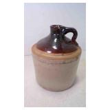 Vintage Two Tone Stoneware Jug  - Dark Brown Glaze