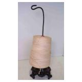 Vintage Cast Iron Twine Holder Ornate Base -