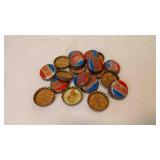 21 Vintage Pepsi-Cola Metal Cork Lined Caps