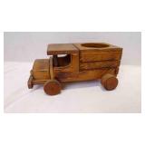 Vintage Handmade Wooden Cigarette Dispenser Truck