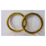 Pair Of Vintage Ford Model T Brass Headlight Rims