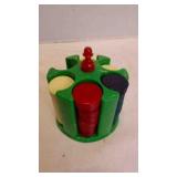 Vintage Plastic Poker/Bridge Chip Carousel Caddy
