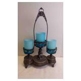 Antique Victorian Silver-Plated Triple Castor