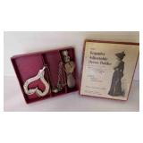 Antique Victorian Adjustable Silver Dress Holder