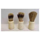 3 Vintage Boar Hair Wet Shaving Brushes