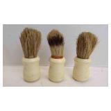 3 Vintage Boar Hair Wet Shaving Brushes
