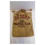 Vintage Desert Brand Canvas Camping Water Bag