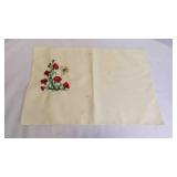 Vintage Hand-Embroidered Panel Handkerchief Cloth