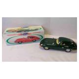 Vintage Green Luxe Jaguar E-Type Tinplate Toy Car