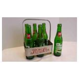 7 Vintage 7-UP Bottles And Pepsi-Cola Carrier