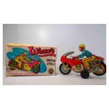 1970s Tin Litho Toy Motorcycle w/Jointed Rider