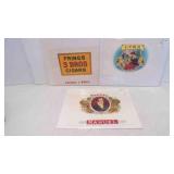 3 Vintage Original Cigar Box Labels - Frings 3