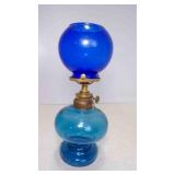 Vintage Miniature Cigar Lighter Oil Lamp Blue