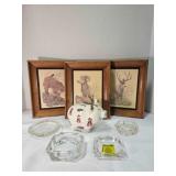 OSU piggy bank, 4 ash trays & wall dï¿½cor